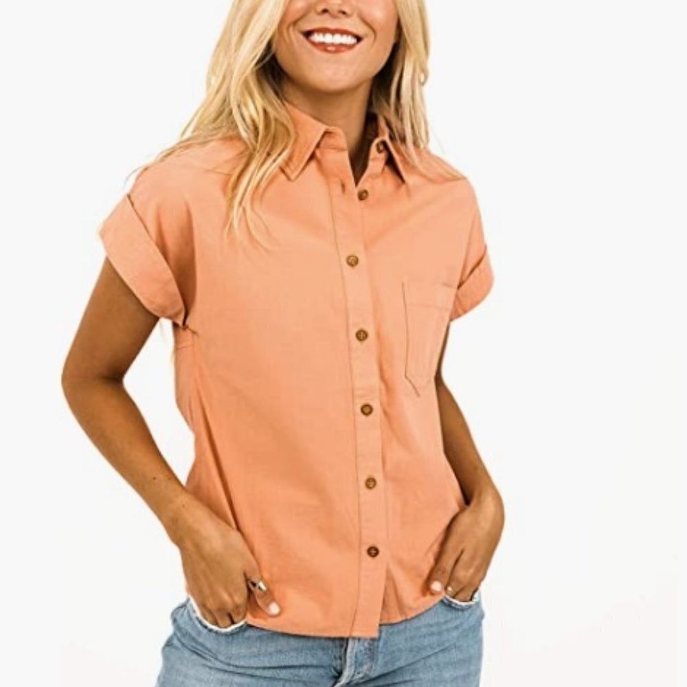 Roolee - Lily Button Top, Women's Button-Down Blouse, Size XXXL